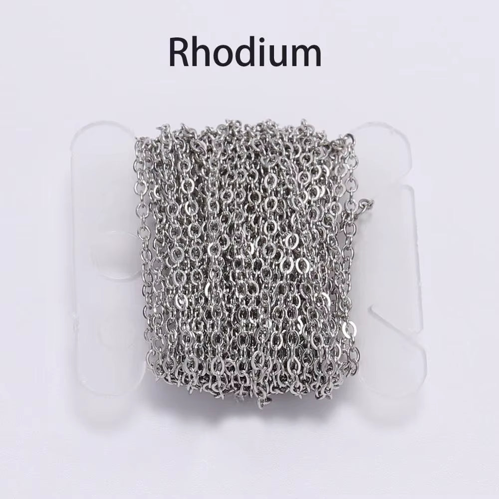5 M/Lot Gold/Bronze Plated Necklace Chain for Jewelry Making Findings DIY Necklace Chains Materials Handmade Supplies