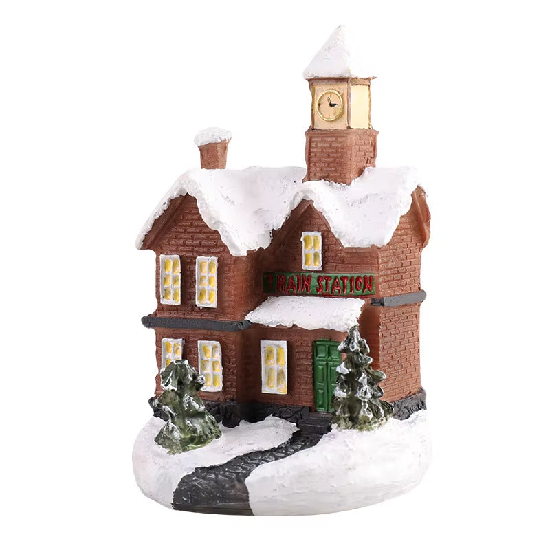 Christmas House Light Decorations for Home Ornaments Kids Xmas Gift New Year 2025 Navidad Decor Bedroom Night Light with Battery